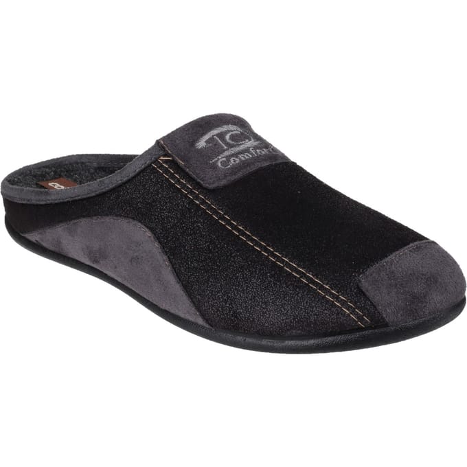 Cotswold Heren Westwell Slip On Mule Slippers (Zwart)