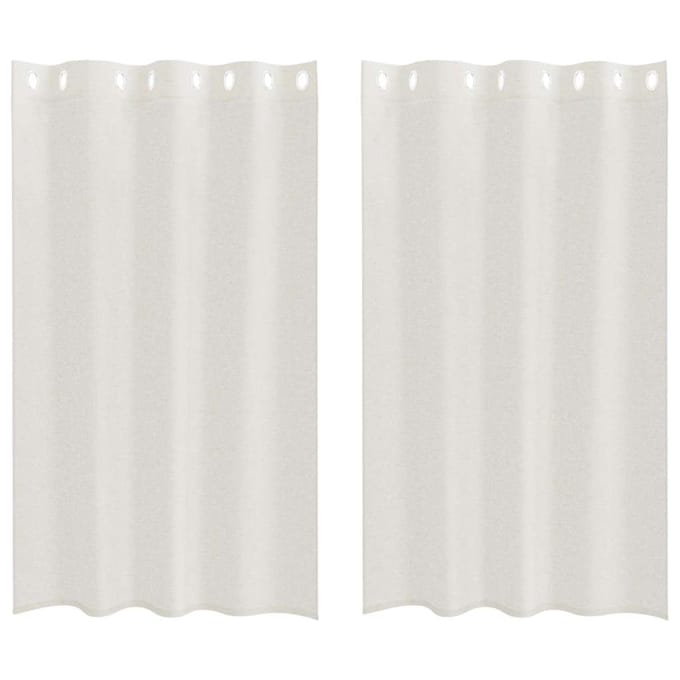 vidaXL Voile Gordijn 2 st Crème 175 x 140 cm Polyester