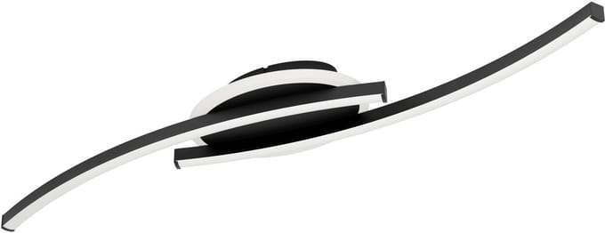 EGLO Lungolago Plafondlamp - LED - 74 cm - Zwart|Wit - Dimbaar