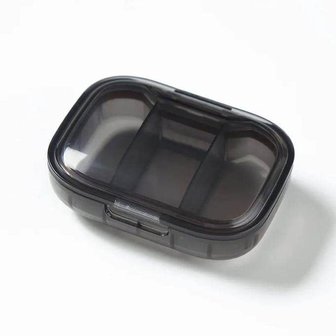Mini medicijn pillendoos opbergdoos pillen dispenser pillen organizer tablet pillendoos case container zwart