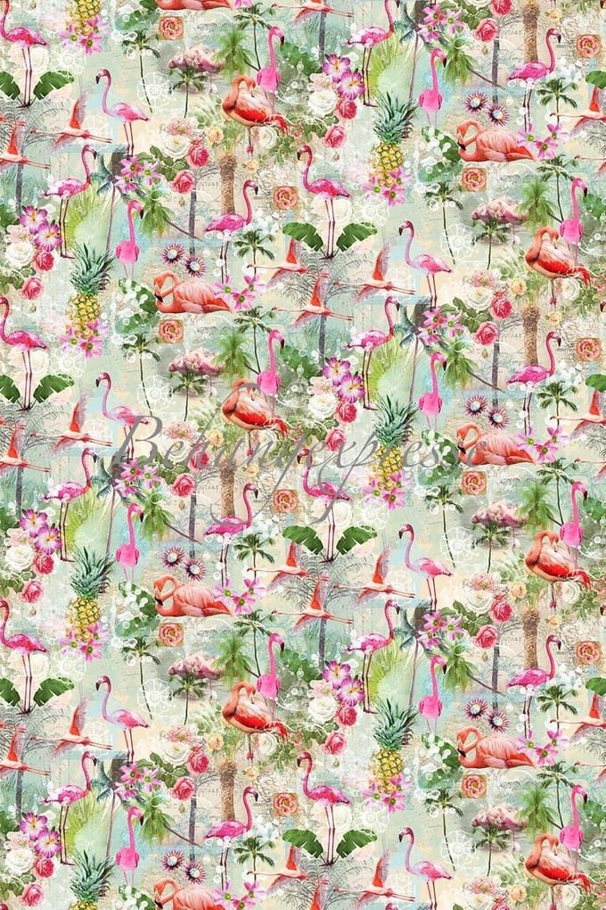 Flamingo Summers Behang