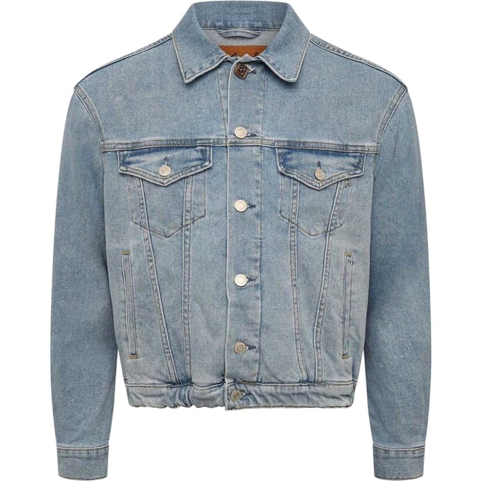 Replay Denimjas voor dames met puntkraag (Blauw)
