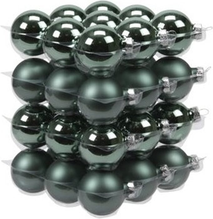 Othmar Decorations Kleine kerstballen - 36x st - emerald groen - D4 cm - glas - kerstversiering