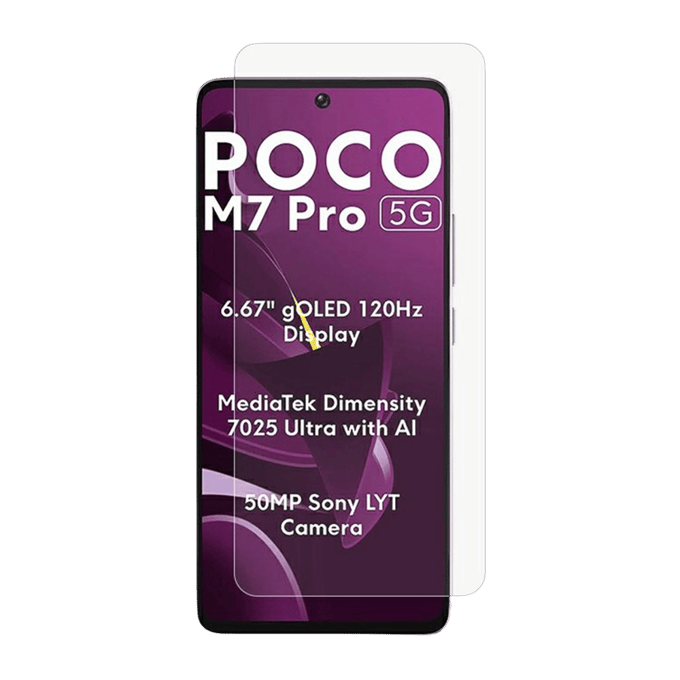 Amorus POCO M7 Pro 5G Screenprotector Gehard Glas Transparant