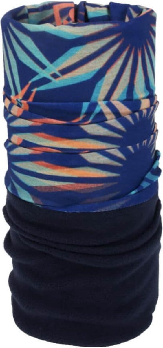 Sinner Fleece Bandana 'Ice Flowers' - Blue Orange