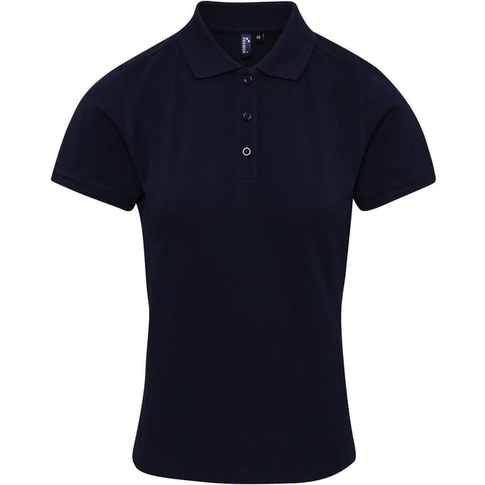 Premier Dames/dames Coolchecker Plus Piqu Polo met CoolPlus (Marine)