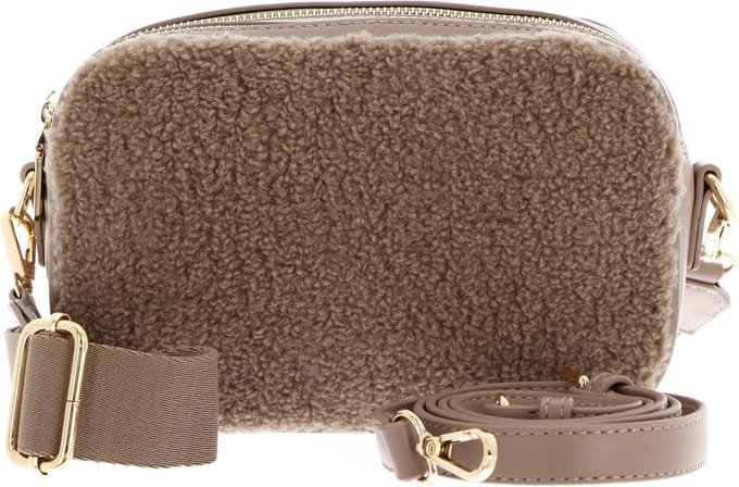 SEIDENFELT MANUFAKTUR Schoudertas Lemvig Camera Bag Iced Coffee / Gold Taupe