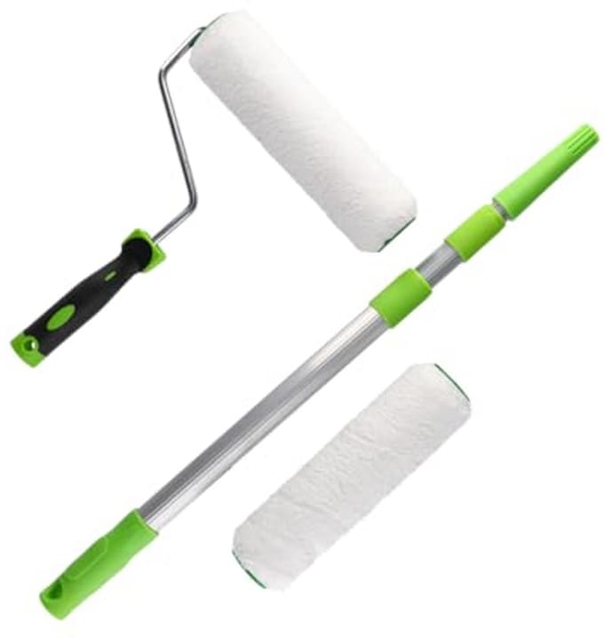 Verfrollerset met Telescopische Steel 2x 25cm voor Muren en Plafonds
