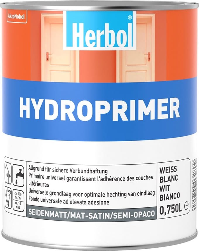 Herbol - Zijdemat - Lak - Universele grondlaag - Wit - 0.75 liter