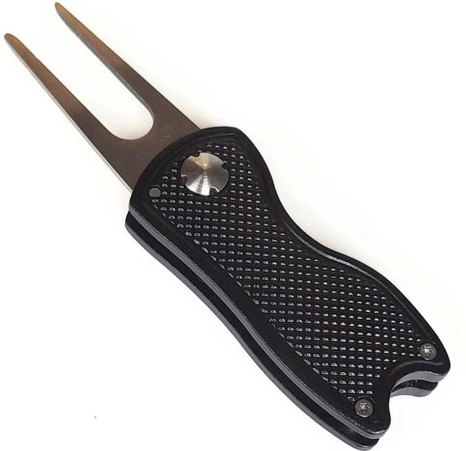 New Age Devi - Golf-Pitchfork-Metaal - Golf-Accessoire - Marker - Green repair vorkje - ZWART