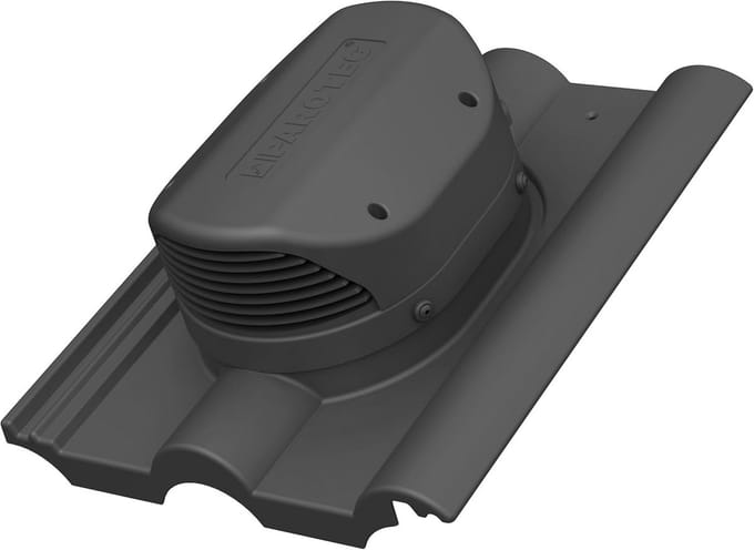 Platte Ventilatietegel Dakpan Universeel Antraciet 125mm voor Diverse Dakbedekking