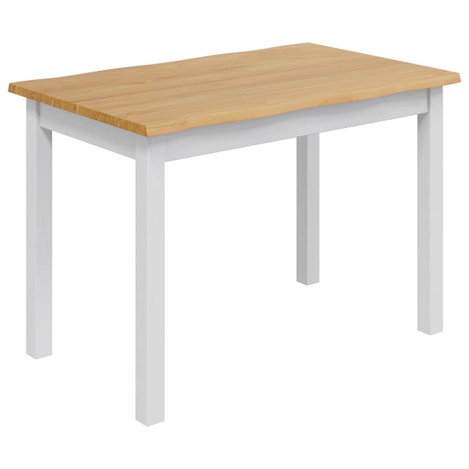 vidaXL - Eettafel - EKAI - Wit - 112 - x - 70 - x - 76,5 - cm - Massief - grenenhout