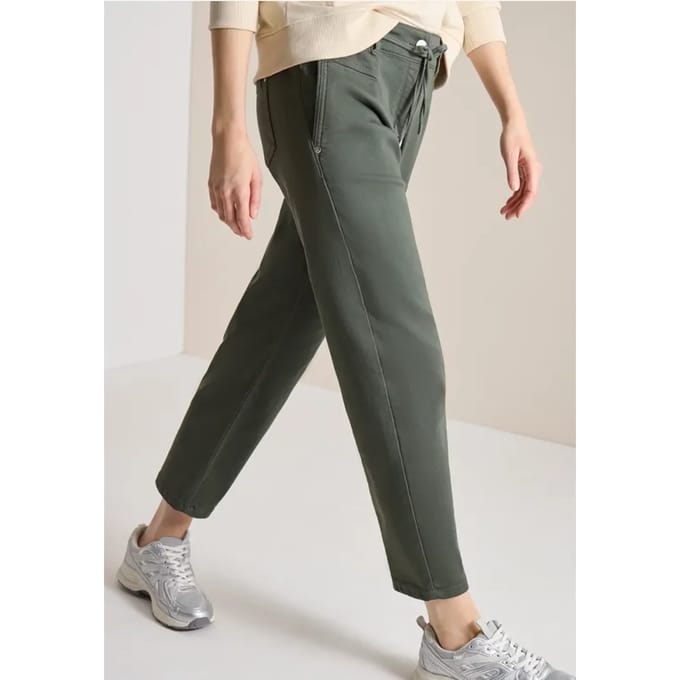 Mid Waist Slim Legs broek in Loose Fit