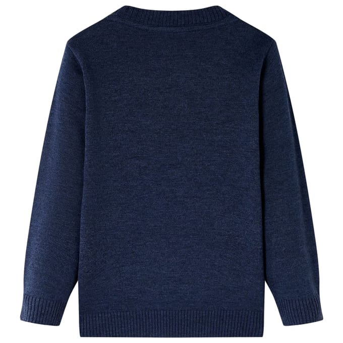 vidaXL - Kindertrui - gebreid - 116 - marineblauw