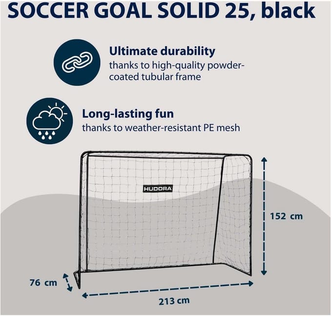 HUDORA Voetbaldoel - 213x152x76cm