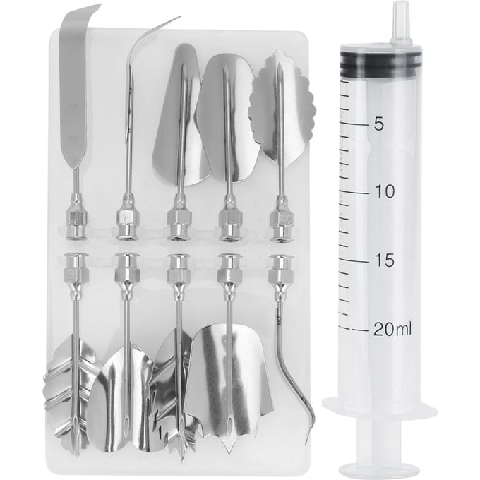 Moule à Douilles Seringue à Gâteau Décoration Gâteau Pudding Glaçage Douille Crème Seringue Outil Set gray