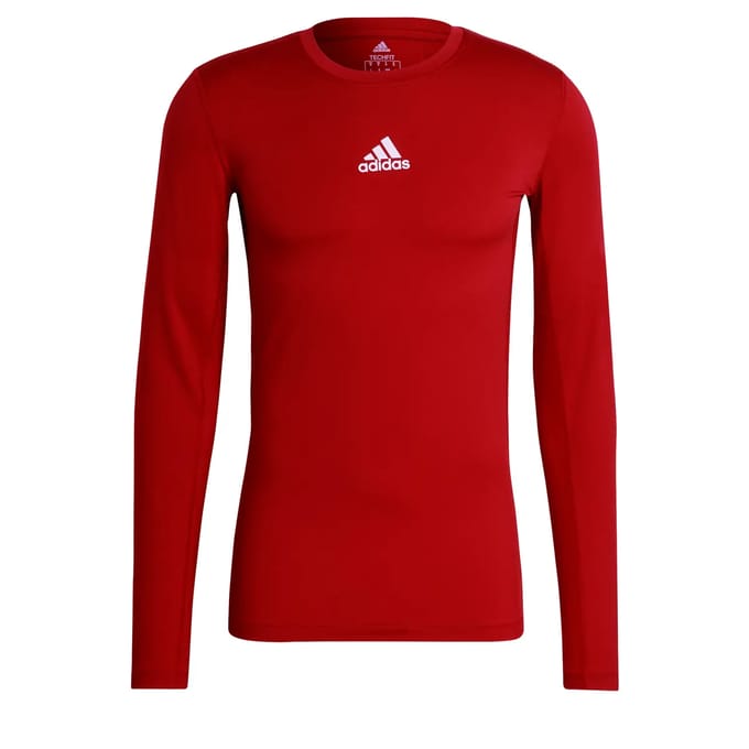 Adidas Techfit / Climawarm Longsleeve Heren - Rood | Maat: 2XL