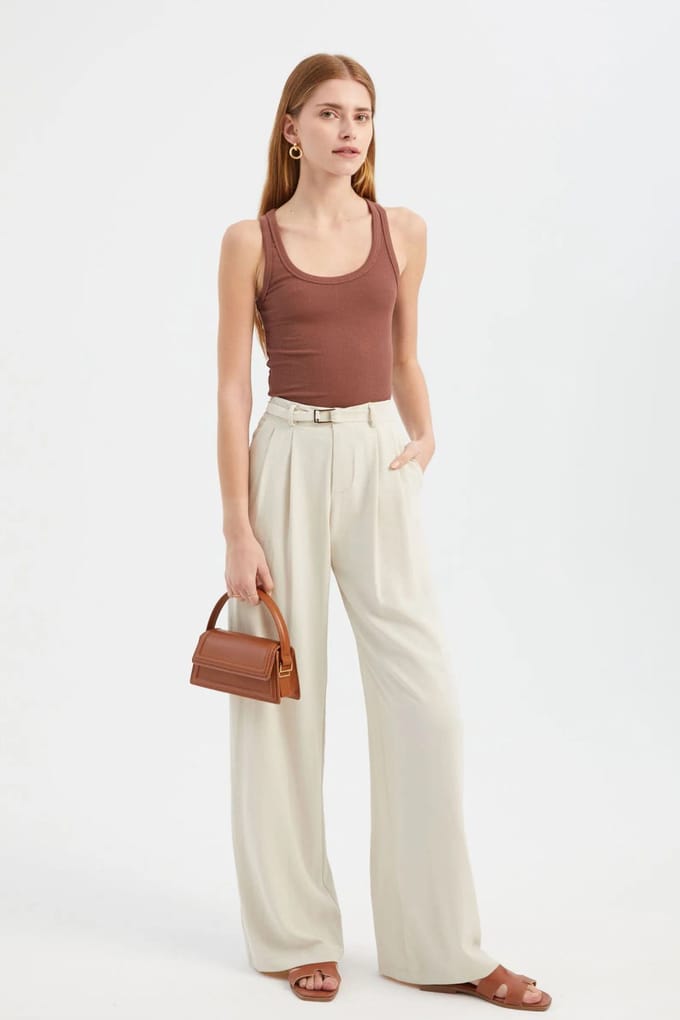 Effen Rundhals Basis Camisole Top