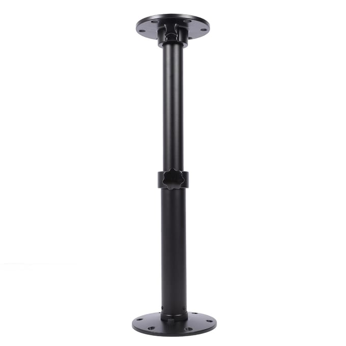 Pied de table pour camping-car 18,11 à 27,76 pouces Réglable Alliage d'aluminium Amovible Support de base de table pour camping-car black