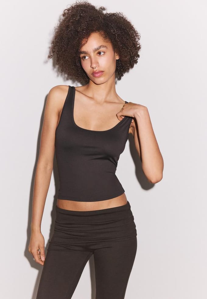 Stradivarius Polyamide T-shirt  Bruin S