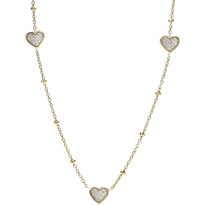 Fossil Sieraden 'Sutton' Dames RVS Ketting - Goud JF03942710