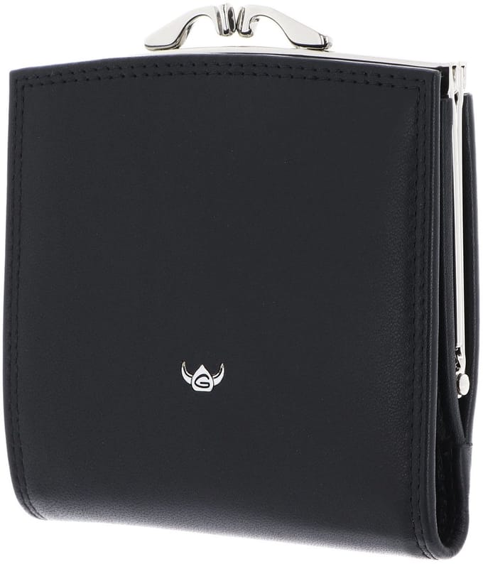 Golden Head Leren portemonnee Polo RFID Protect Bügelbörse 2049 Schwarz zwart