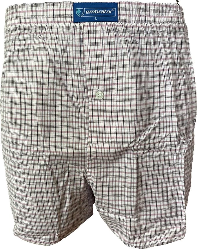 Embrator mannen Boxershort geruit lila 4XL