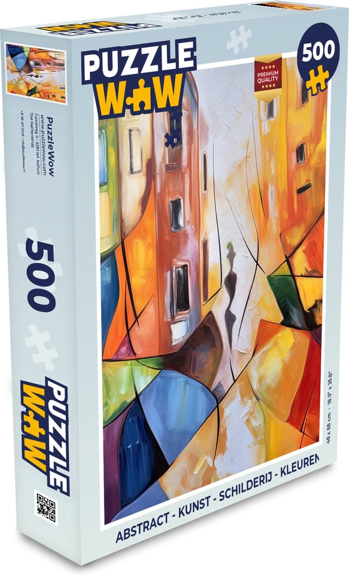 Puzzel Abstract - Kunst - Schilderij - Kleuren - Legpuzzel - Puzzel 500 stukjes