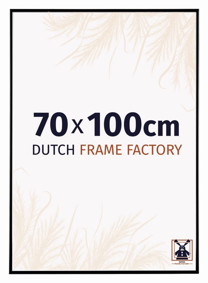 Fotolijst 70x100 cm - Kunststof - Zwart Hoogglans - Easy
