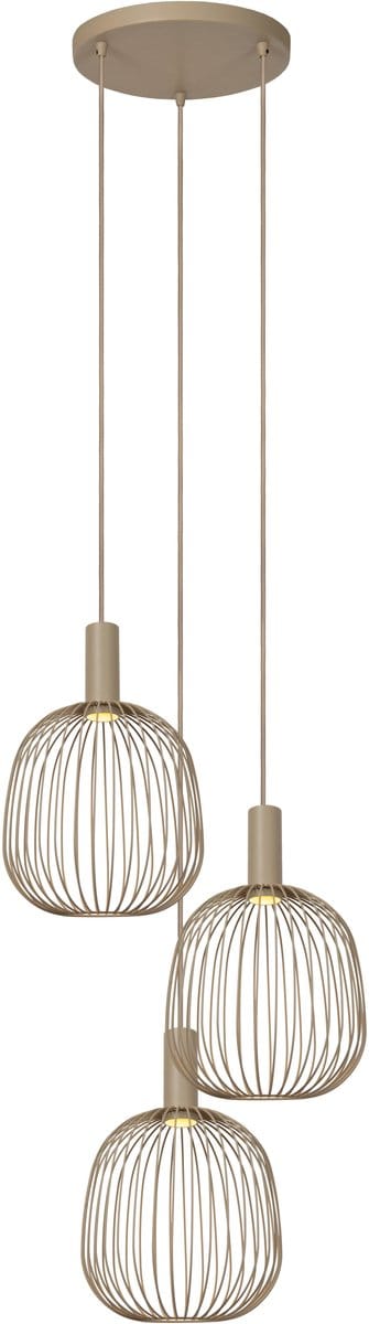 Lucide Design Hanglamp Esterel - Bruin - Metaal - 49x31cm - 3xgu10