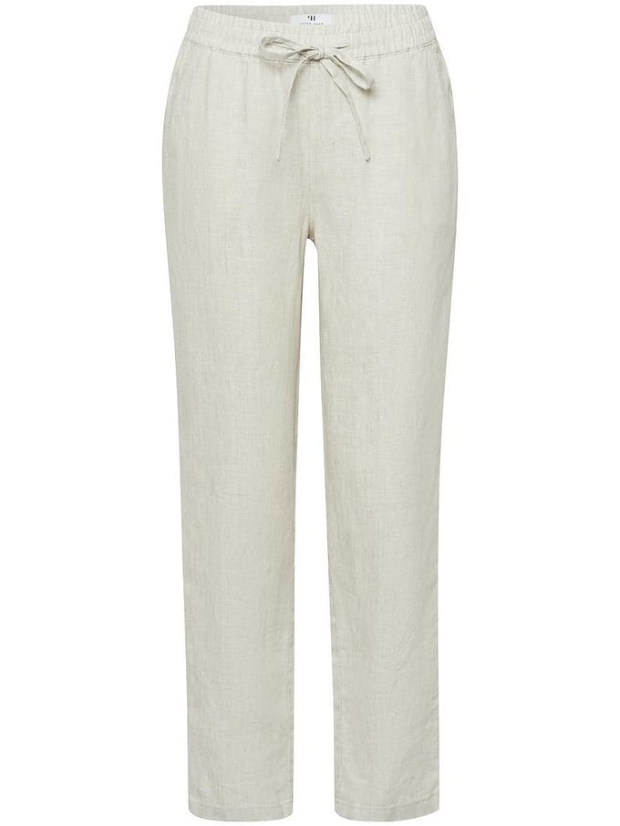 Enkellange broek Van Peter Hahn beige