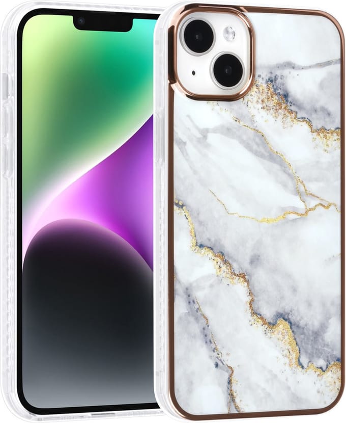 UNIQ Accessory Telefoonhoesje voor Apple iPhone 14 Plus, Print en Wit, TPU & PC, Bescherming tegen Schade.