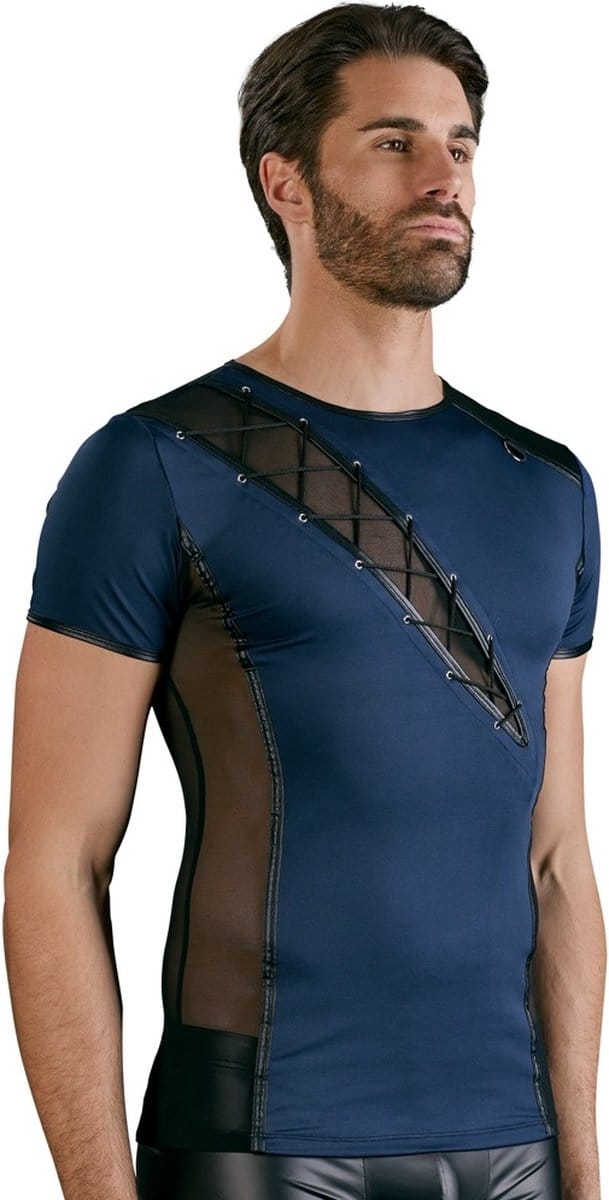 Stijlvolle Mannen Shirt met Fetish Elementen