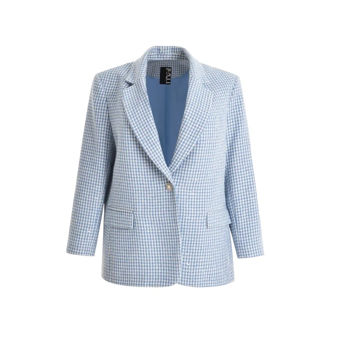 Blazer voor dames Mat Fashion Houndstooth Tweed