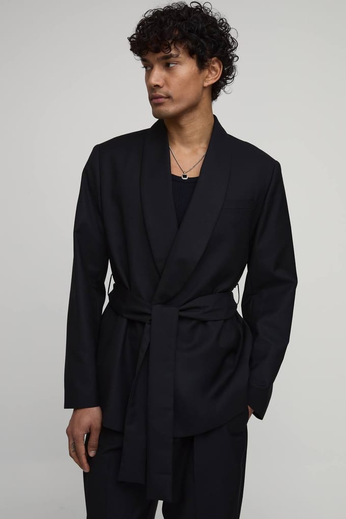 Relaxed Fit Getailleerde Smoking Jacket | Black | Size 40