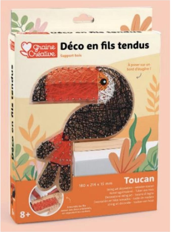 Graine Creative string art set toekan - creatieve knutselset voor kinderen.