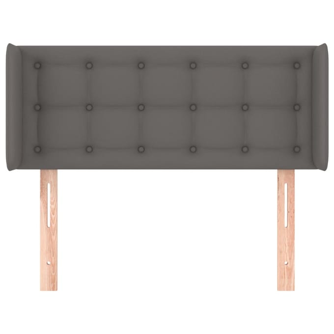 vidaXL - Hoofdbord - met - randen - 103x16x78/88 - cm - kunstleer - grijs