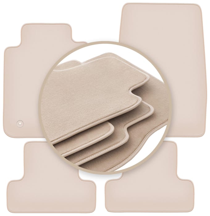 PREMIUM beige vloermatten voor: Ford Mustang MK6 coupé 2014-