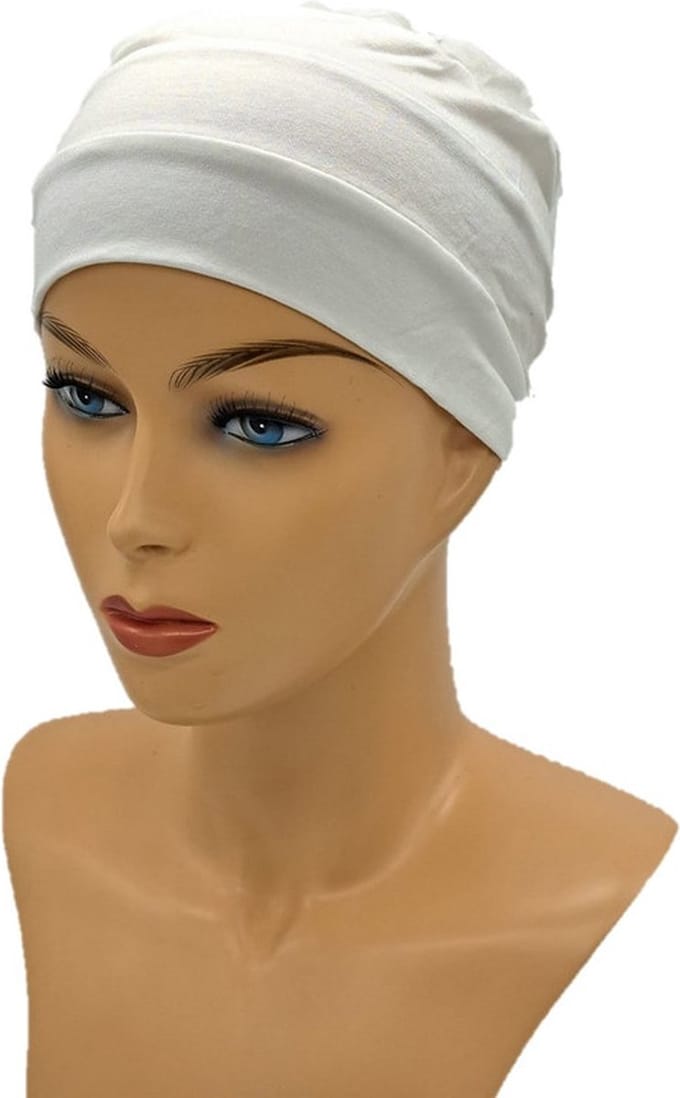 Johnson Headwear - Chemo Muts Dames - Wit / Luchtig - Chemo Muts - Chemo Cap - Muts - Cap - Hoofddeksel