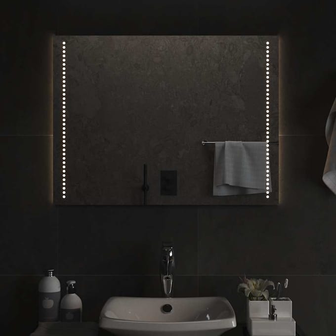 vidaXL - Badkamerspiegel - LED - 80x60 - cm