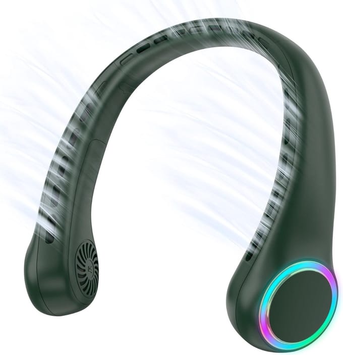 REN® Nek Ventilator - Hals Ventilator - Mini Ventilator - 3 Standen - Lichtroze - 6cm x 21cm x 21cm