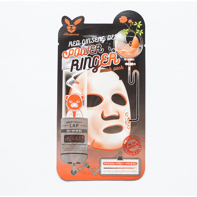 Elizavecca Deep Power Ringer Masker Pak (10 Vellen / 1 Doos) RED GINSENG DEEP