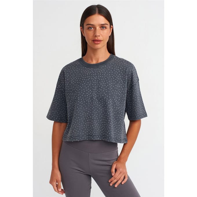 Oversized Katoenen Polkadot T-shirt