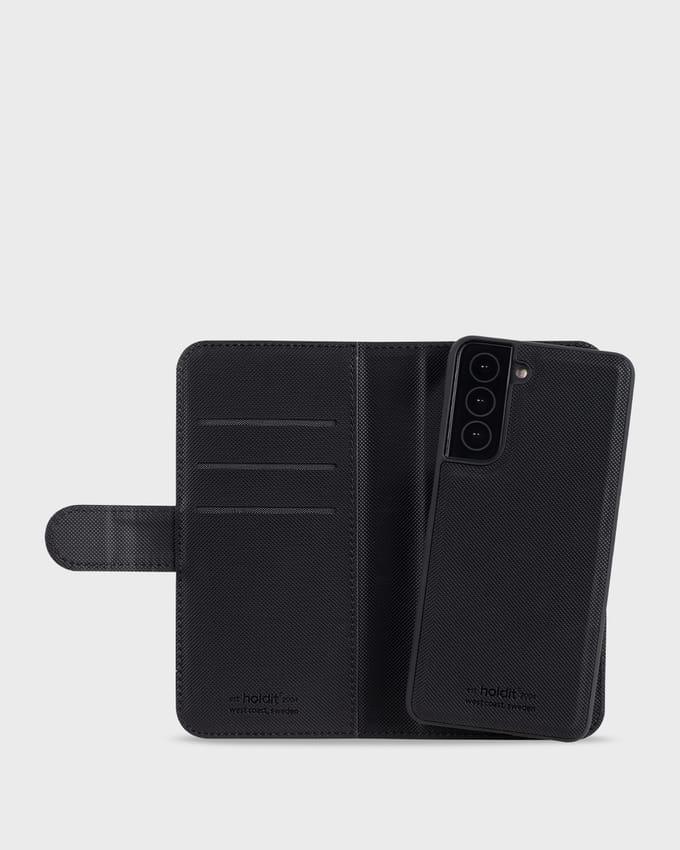 Wallet Case Magnet Black Galaxy S22