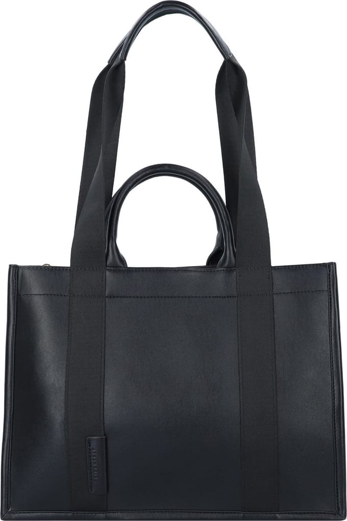 SEIDENFELT MANUFAKTUR Schoudertas Maleras Shopper Black / Gold Zwart