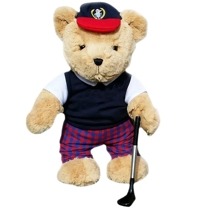 Golfen, Golfende Jongen, Knuffelbeer, Verzamelbaar Pluche Speelgoed