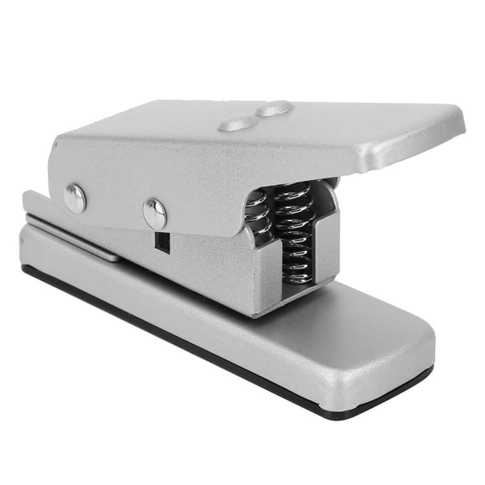 Doe-het-zelf Gitaar Plectrum Stansmachine Snijgereedschap Met 2 Gitaar Plectrum Strips (Grijs) gray