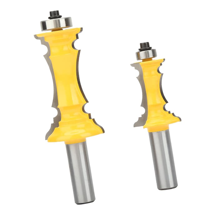 2 stuks Kroonlijst Routerbit 12 Inch Schacht Houtbewerking Frees