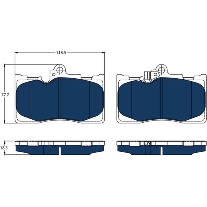 Remblok set, schijfrem ELECTRIC BLUE TRW GDB3398BTE