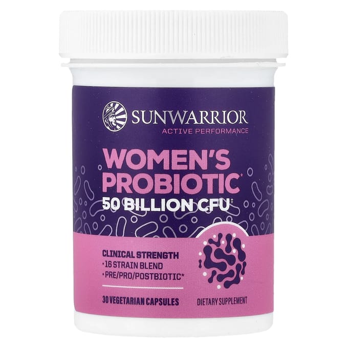 Sunwarrior, Probiotica voor Vrouwen, 30 Plantaardige Capsules
